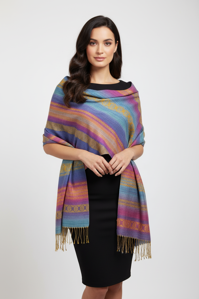 Rainbow Shawl modell